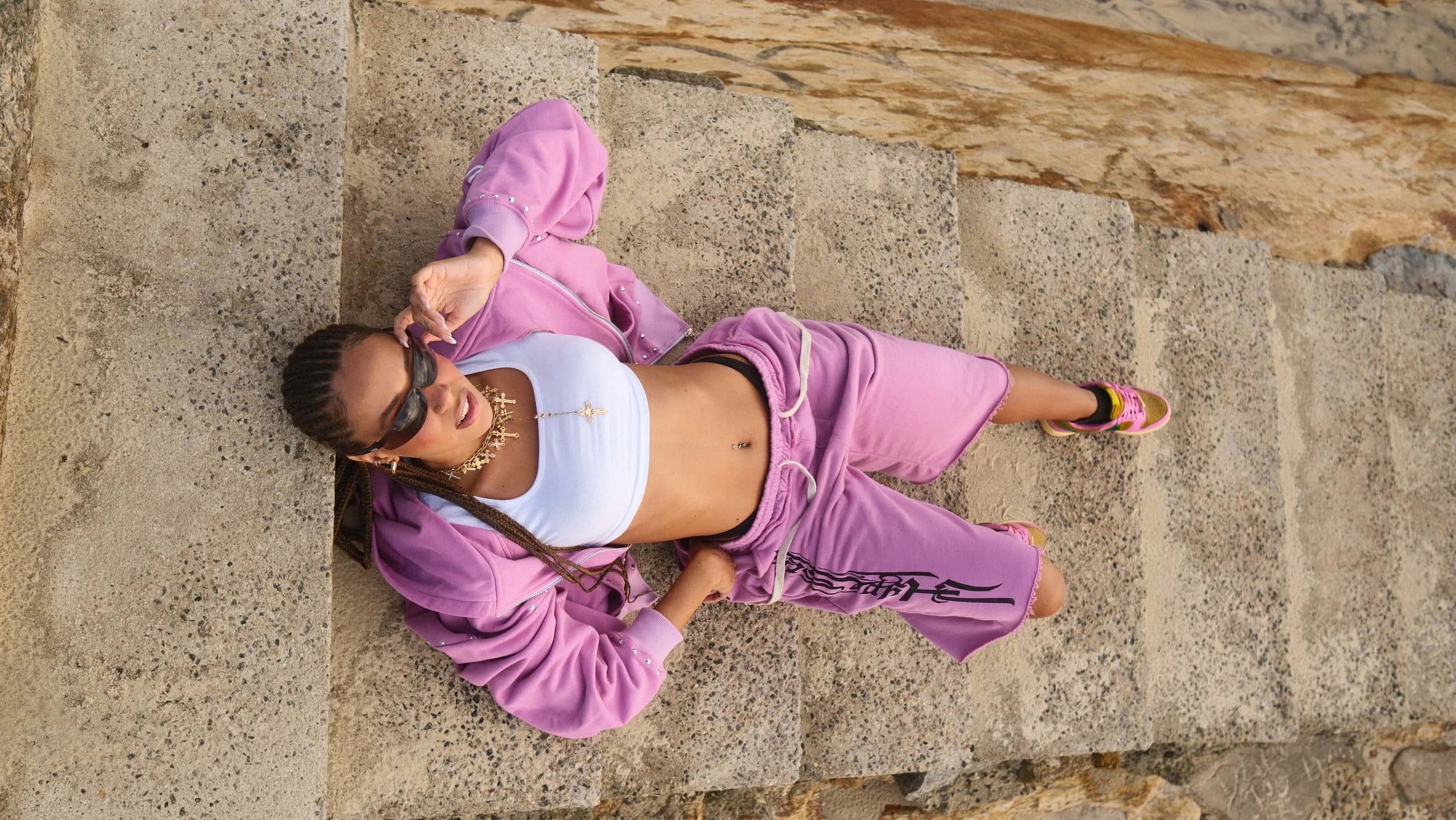 Zip Hoodie Pink en Rio de Janeiro