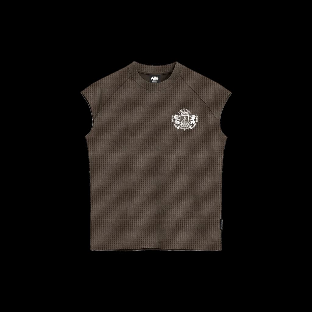 WAFFLE CREST SLEEVELESS – Earth Brown