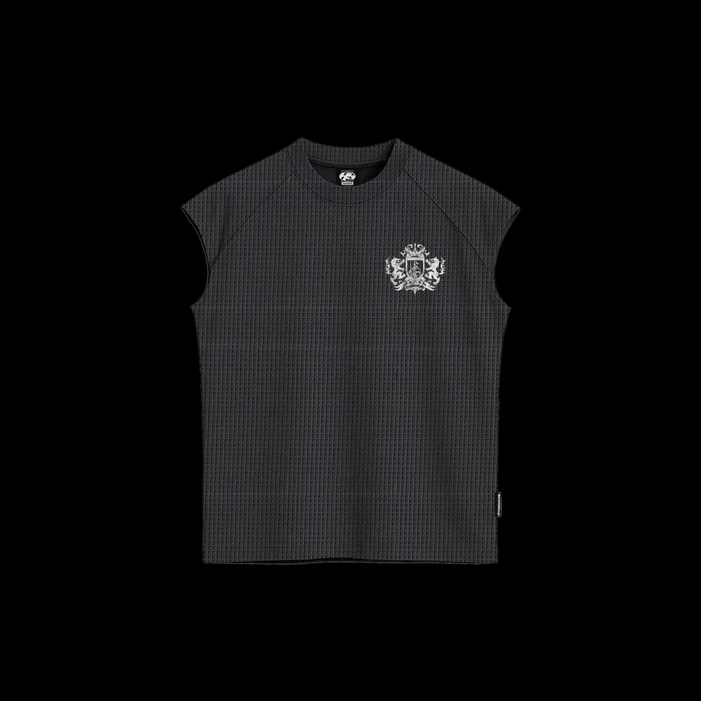 WAFFLE CREST SLEEVELESS – Pearl Grey