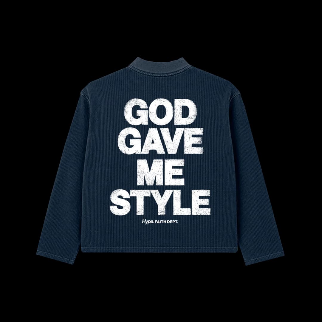 GOD GAVE ME STYLE - WAFFLE LONGSLEEVE