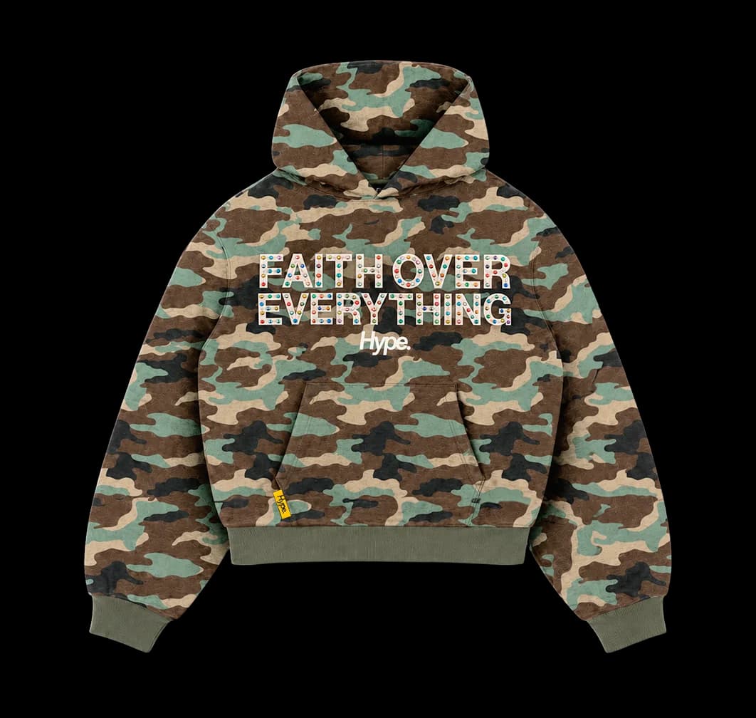 FAITH OVER EVERYTHING - CAMO HOODIE