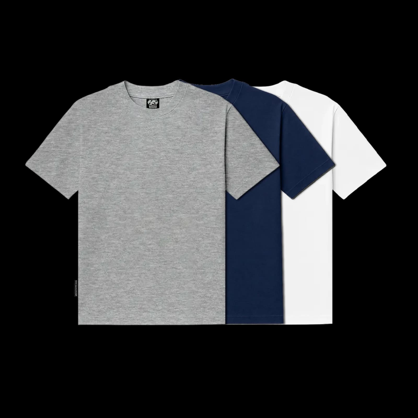 Regular Tees - 3 PACK (Melange, Navy, White)