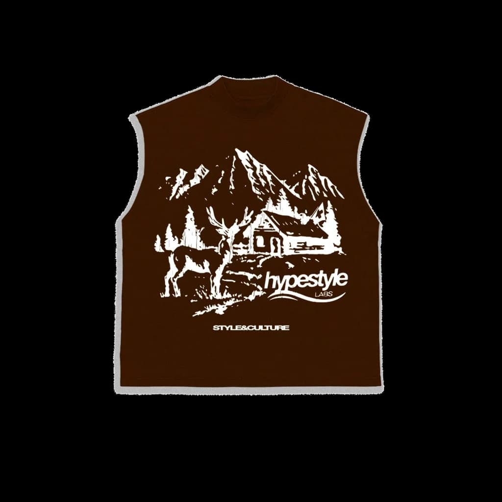 DEER SLEVELESS BROWN