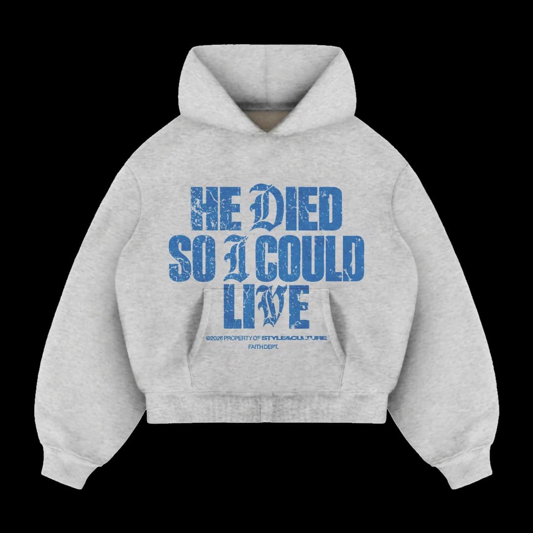HE DIED SO I COULD LIVE - MELANGE HOODIE