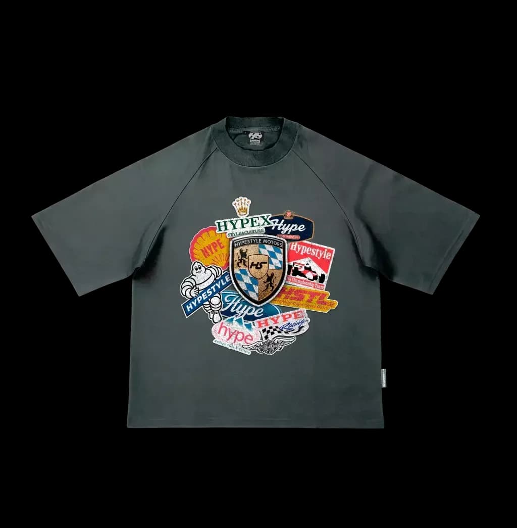 RACE TEE - GREY