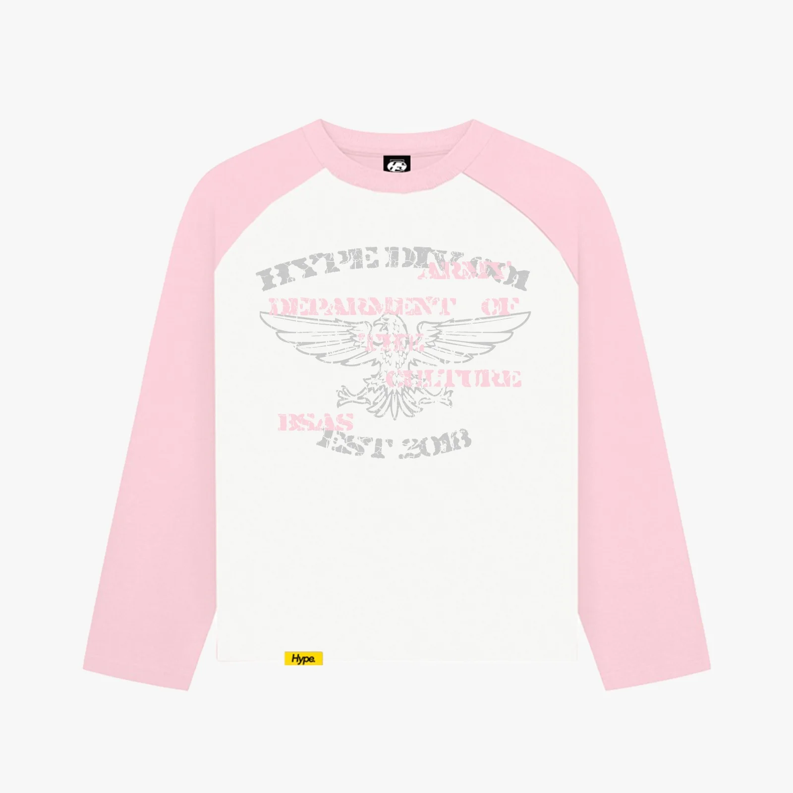 DEPARTMENT OF CULTURE EAGLE – PINK RAGLAN LONGSLEEVE