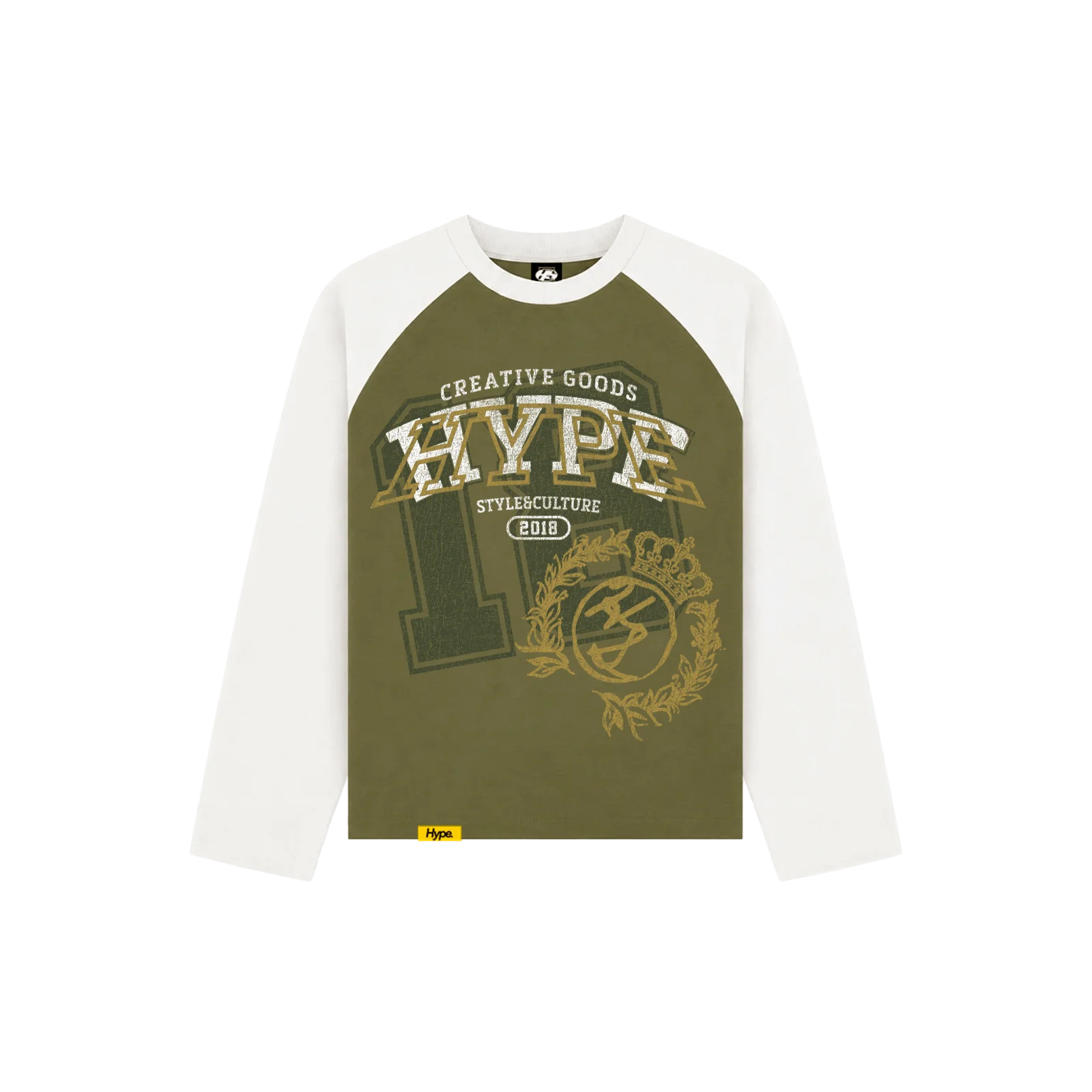 HYPE CREATIVE GOODS – GREEN RAGLAN LONGSLEEVE